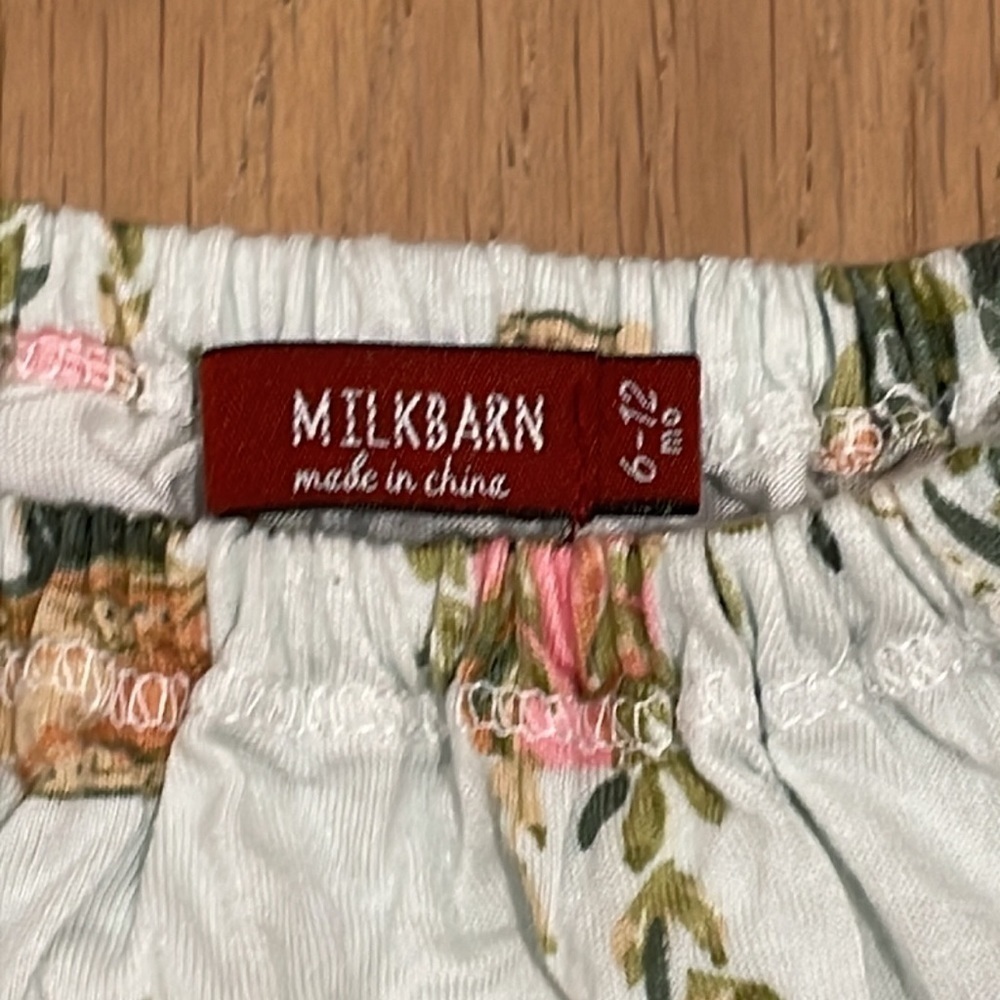 MILKBARN Girl’s Bloomer Top Size 6-12 Months - Picture 2 of 4
